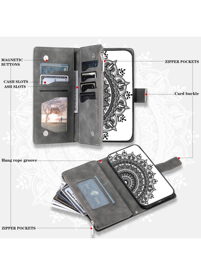 اس-توب جراب لهاتف Samsung Galaxy S22 5G جراب هاتف جلدي متعدد البطاقات بسحاب - Image 5