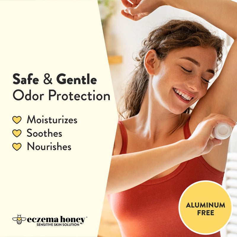 ECZEMA HONEY Soothing Oatmeal Deodorant - Aluminum Free Roll On for Women & Men - All Natural Deodorant for Eczema Prone & Sensitive Skin (3 Oz) - Image 3