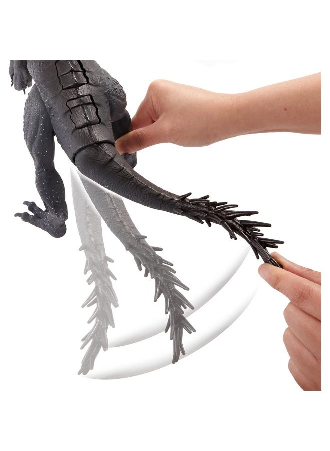 JURASSIC WORLD Original Mattel Jurassic World Dino Escape Scorpios Rex Doll, Slash 'N Battle Sound Chomp Roar & Tail Whip Attack Dinosaur Figure, Action Figures Toys Kids Fans Collector Gifts - Image 4