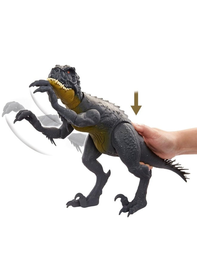 JURASSIC WORLD Original Mattel Jurassic World Dino Escape Scorpios Rex Doll, Slash 'N Battle Sound Chomp Roar & Tail Whip Attack Dinosaur Figure, Action Figures Toys Kids Fans Collector Gifts - Image 3