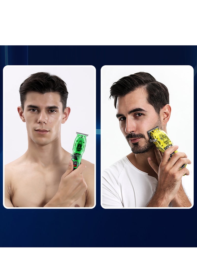 مقصات شعر كهربائية قابلة للشحن طقم حلاقة شعر للرجال مع 16 مشط دليل لتشذيب الشعر وتنسيقه وعنايته طقم حلاقة عباءة مشط للشعر للاستخدام المنزلي وصالونات الحلاقة - Image 4