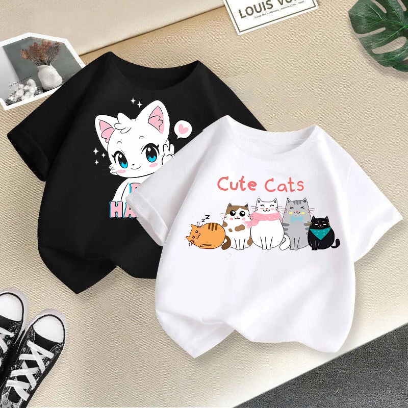 Children's Short-sleeved T-shirt Boys and Girls Summer Casual Top Western Style Cartoon Girl Base-layer Shirt Summer Wear Cross-border Children's Wear - Image 4