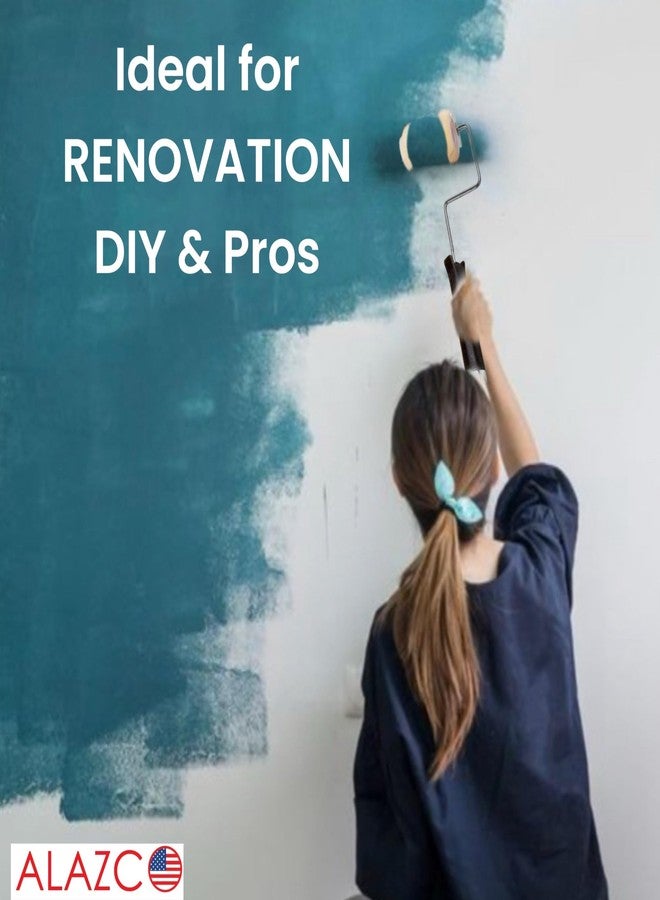 ALAZCO 12 Pcs 3-Inch ALAZCO 3/8 Nap Polyester Small Paint Roller Refill Covers NO SHED Premium for Indoor Outdoor Projects Painting Trims Cabinets Furniture Doors Walls Edges Corners - Image 5