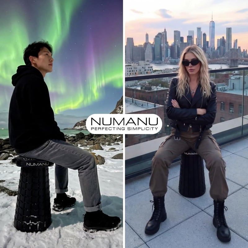 NUMANU كرسي قابل للطي NUMANU 2026 XXL المحسن مع وسادة وحقيبة، سعة قصوى 1000 رطل، 19.7" مقعد قابل للسحب ثقيل الوزن أو مسند قدم للسفر - Image 3