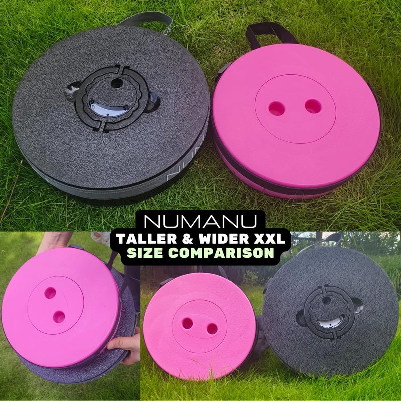 NUMANU كرسي قابل للطي NUMANU 2026 XXL المحسن مع وسادة وحقيبة، سعة قصوى 1000 رطل، 19.7" مقعد قابل للسحب ثقيل الوزن أو مسند قدم للسفر - Image 5