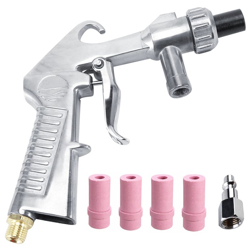 Wogoboo Sandblaster Kit Abrasive Sand Blasting Gun Spray Gun Rust Remove with Air Quick Adapter for Sandblast Cabinets - Image 1
