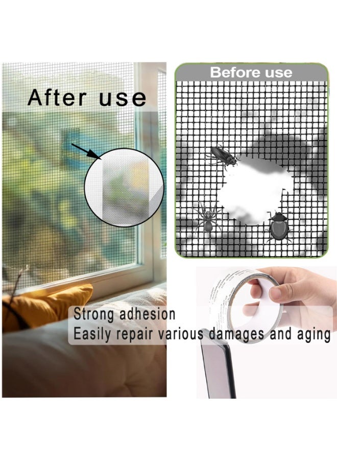 Relex 2M Window Screen Repair Tape, Strong Adhesive Screen Repair Tape, Fiberglass Screen Tape Mesh Repair for Covering Windows or Doors Pet Mesh Cage Tears Holes (Black) - Image 3