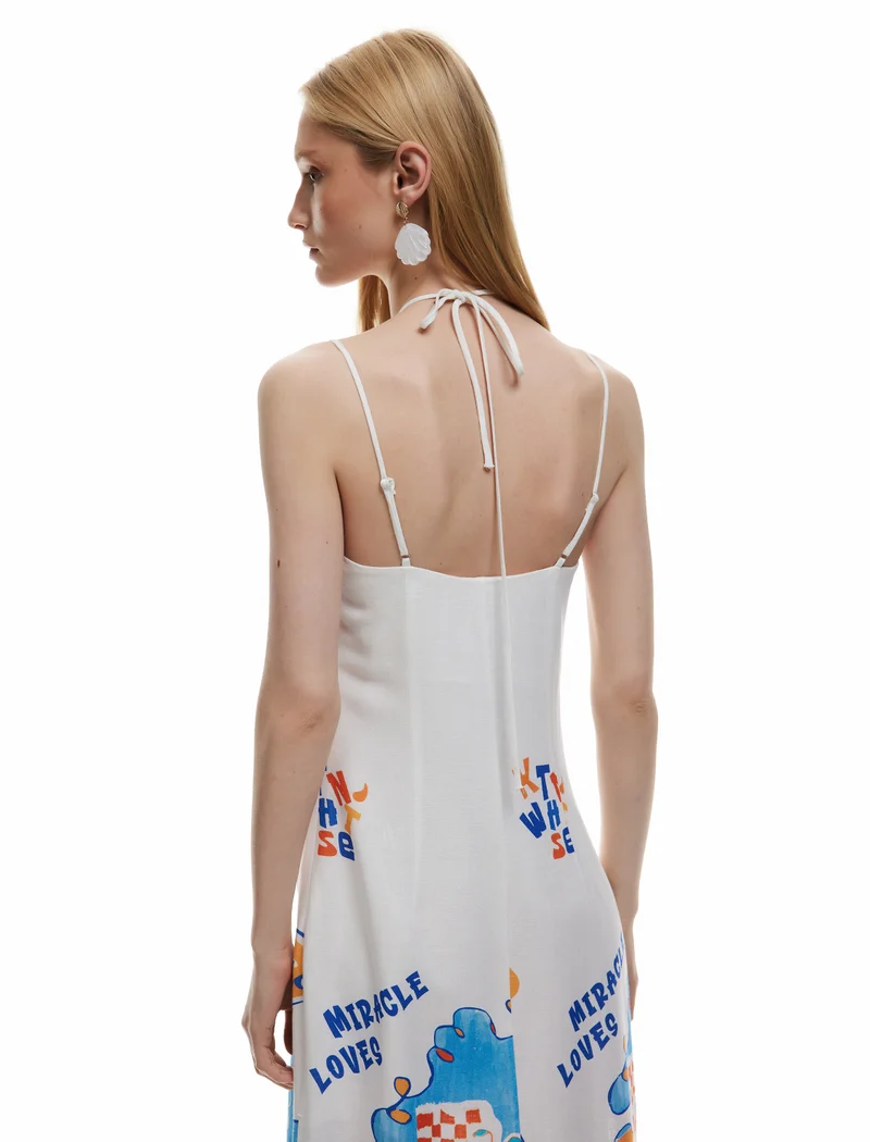 كوتون Strappy Midi Dress