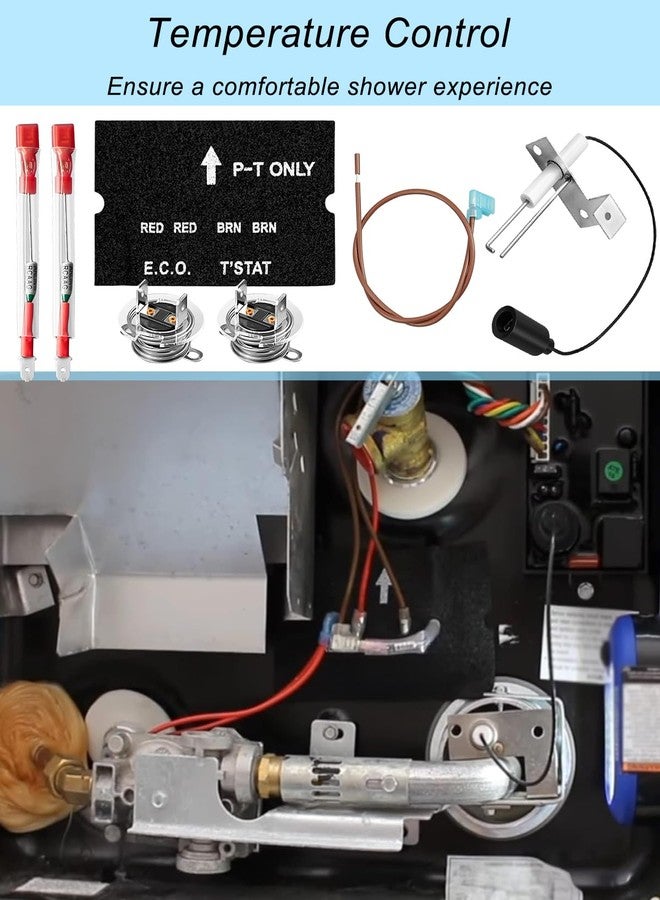 تيكساينس مجموعة قطع حرارية لسخان المياه RV من TIKSCIENCE مع مجموعة ترموستات ECO ومشعل مناسب لـ Atwood 91447 و93866 و93868 - Image 2