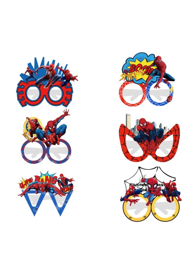 ILovhaprty Spider-Man Paper Glasses - 24pcs Spider-Man Party Favors Paper Eyeglasses, Superhero Theme Paper Party Glasses for Spider-Man Photo Booth Props or Spider-Man Birthday Decorations Supplies - Image 1