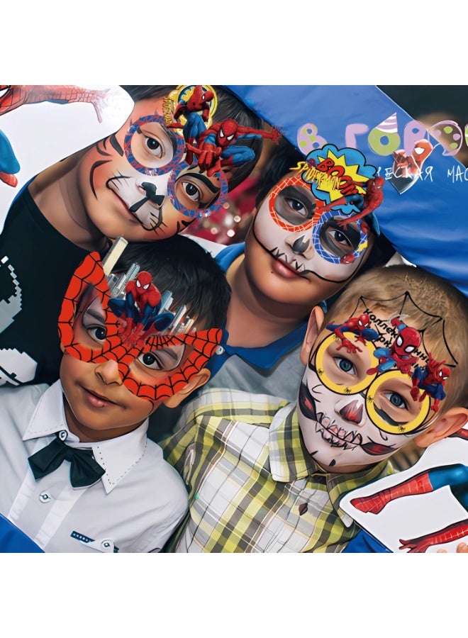 ILovhaprty Spider-Man Paper Glasses - 24pcs Spider-Man Party Favors Paper Eyeglasses, Superhero Theme Paper Party Glasses for Spider-Man Photo Booth Props or Spider-Man Birthday Decorations Supplies - Image 5