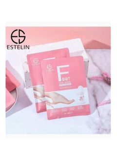 ESTELIN Rose Exfoliating 1 pair Foot Peel Mask 40g/pair  - Image 1