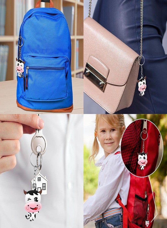 MTLEE 40 Pieces Cow Party Favors Cute Rubber Cow Keychain Farm Laughing Animal Baby Keychains for Boys Girls Teens School Carnival Rewards Christmas Party Gifts Baby Shower Birthday - Image 4