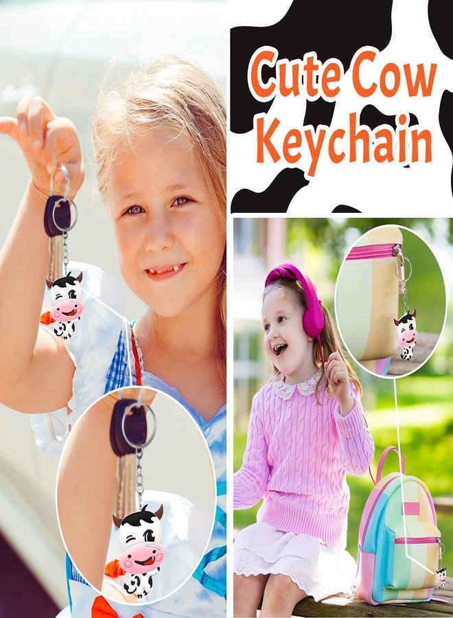 MTLEE 40 Pieces Cow Party Favors Cute Rubber Cow Keychain Farm Laughing Animal Baby Keychains for Boys Girls Teens School Carnival Rewards Christmas Party Gifts Baby Shower Birthday - Image 5