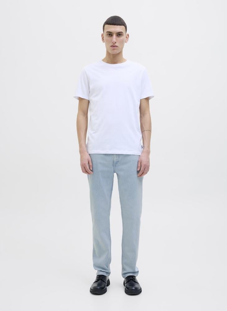 JACK & JONES Jjichris Jjclassic Am 550 Light Wash Stright Fit Jeans  - Image 4