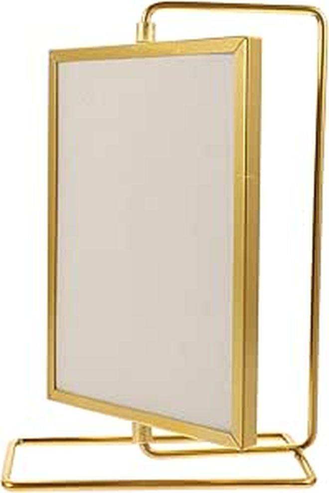 Rotating Photo Frame Vintage Desktop Stand Elegant Finish for Home Office Holiday Decor - Image 1