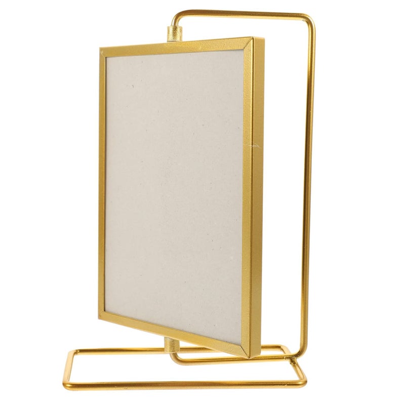 Rotating Photo Frame Vintage Desktop Stand Elegant Finish for Home Office Holiday Decor - Image 2