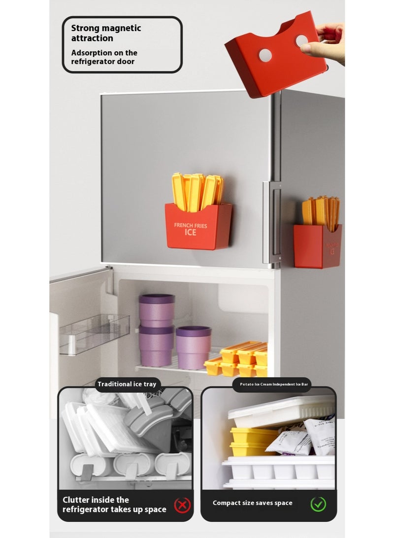 6 Ice Cube fries with Magnetic Storage Box，Can be Put in Bottle or Cans to cool drink Directly,1 Second Quickly Ice Release，BPA free material - Image 5