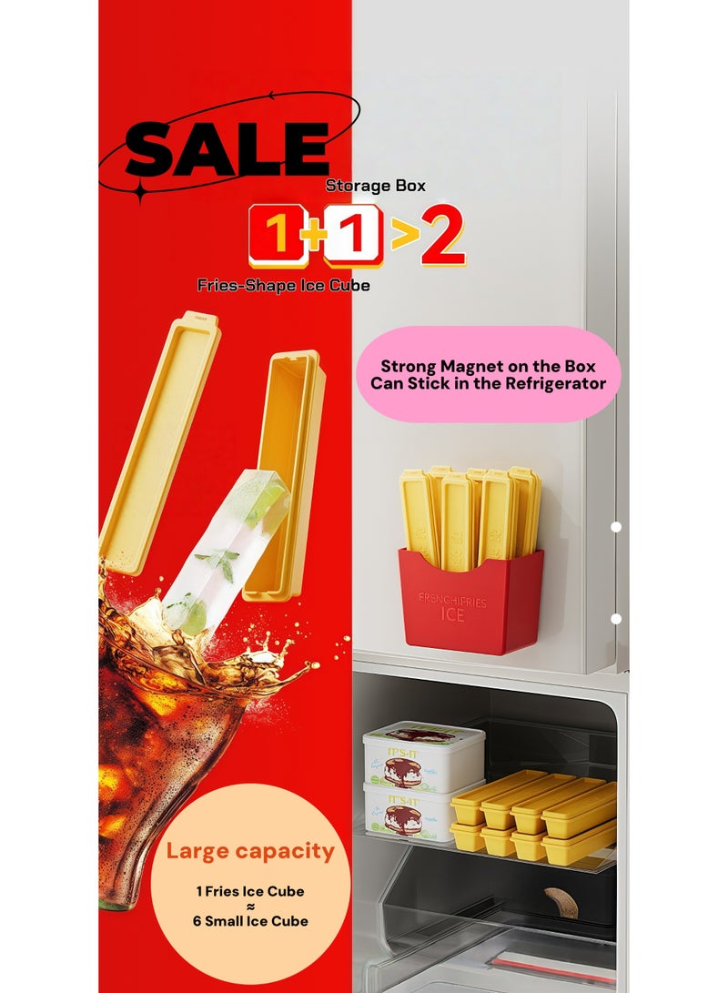 مكعبة عصي بروتين على شكل فرايز صديقة للأقلام والقوارير مع غطاء، تخزين مغناطيسي وتصميم قابل للتراكب – إطلاق سريع في ثانية واحدة، يتوافق مع العلب والقوارير، صديقة للبيئة وخالية من بيسيكل أ (BPA) ومن الصنف الغذائي الآمن في المكنسة المائية – مثالية للرمضان، العيد، يوم الوطني الإماراتي، الحفلات العائلية والمناسبات الخارجية - Image 2