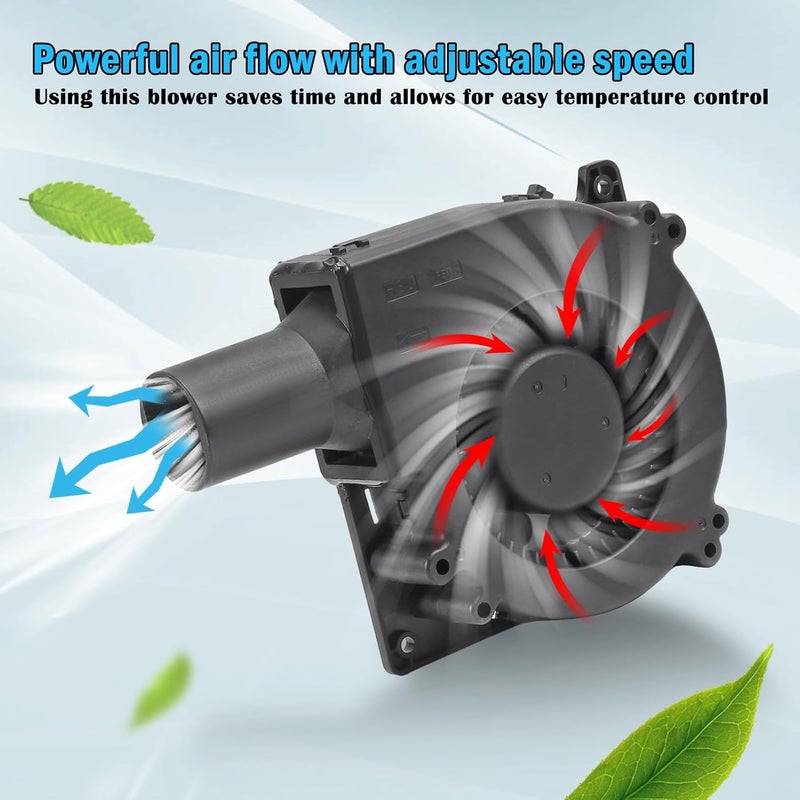 UMLIFE 120mm 12V BBQ Blower Fan 120mm x 32mm Dual Ball Blower Fan 12V with 110v  240v AC Plug Variable Speed Controller for VentilationOutdoor Barbecues Fire Bellow Camping Cooking DIY Cooling Projects - Image 5