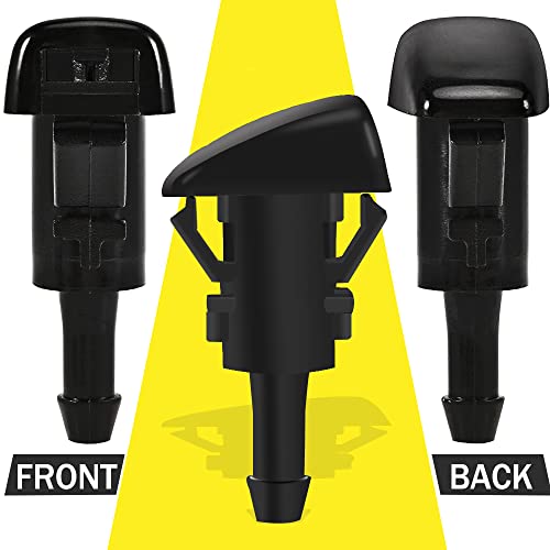 ASUBHA 2PCS Front Windshield Washer Nozzles, Windshield Wiper Sprayer Nozzle Jet Kit Replacement for Chrysler, Dodge, Jeep, Ram Replaces 4805742AB, 4805742AC, 5113049AA, 55077460AA, 5303833AA - Image 3