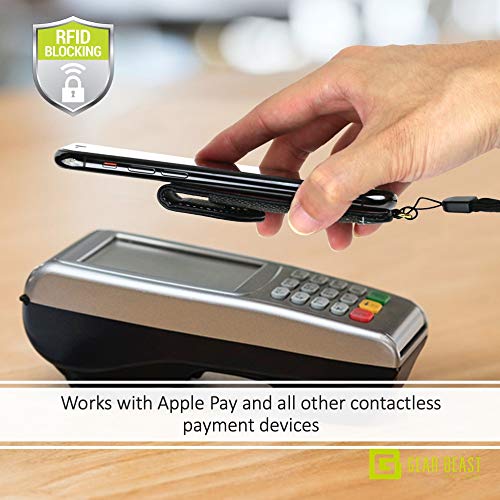 Gear Beast Cell Phone Wallet for Back of Phone with Wrist Strap, Stick On Wallet Credit Card ID Holder with RFID Protection Compatible with iPhone, Galaxy & Most Smartphones and Cases - Image 5