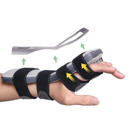 DrFinger Radial Nerve Palsy Splint for Wrist Drop, Adjustable Static Fingers Fixation Brace, for Crutch Palsy, Limp Finger, Mcp Arthroplasty, Stroke Hand Recovery - Fits Right & Left Hand - Image 1