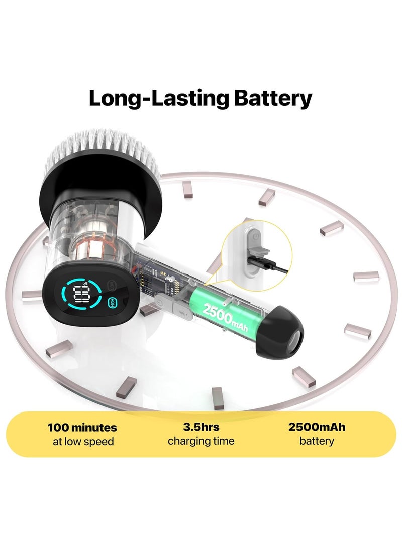 Joshberg - 7-in1-Electric Spin Scrubber - Electric Scrubber for Cleaning with 7 Replaceable Heads - Full-Body IPX6 Waterproof Tub Scrubber with Long Handle - 2 Speeds Electric Brush Cleaner for Bathroom, Tile, Sink, Car & More - Image 1
