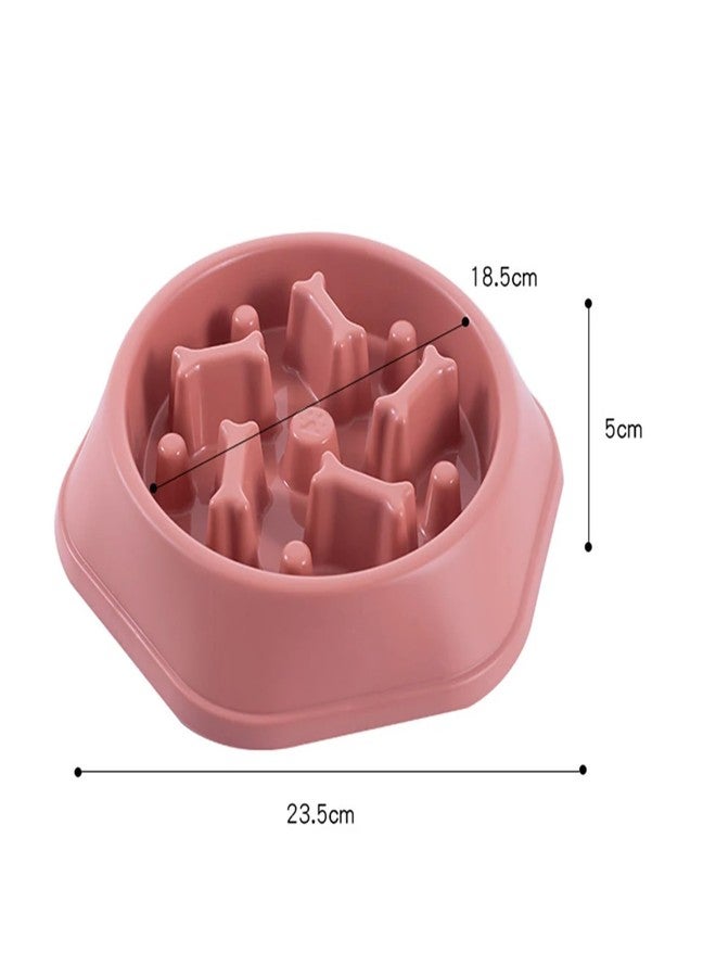 AUGEN Slow Feeding Bowl for Dogs Small Medium Large Cats Anti-Swallowing Interactive Prevents Choking Slow Eating Non-Slip Washable Food Bowl (Pink) - Image 4