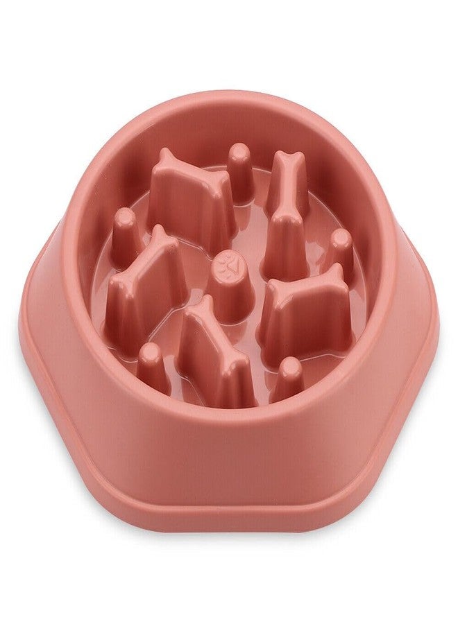AUGEN Slow Feeding Bowl for Dogs Small Medium Large Cats Anti-Swallowing Interactive Prevents Choking Slow Eating Non-Slip Washable Food Bowl (Pink) - Image 1