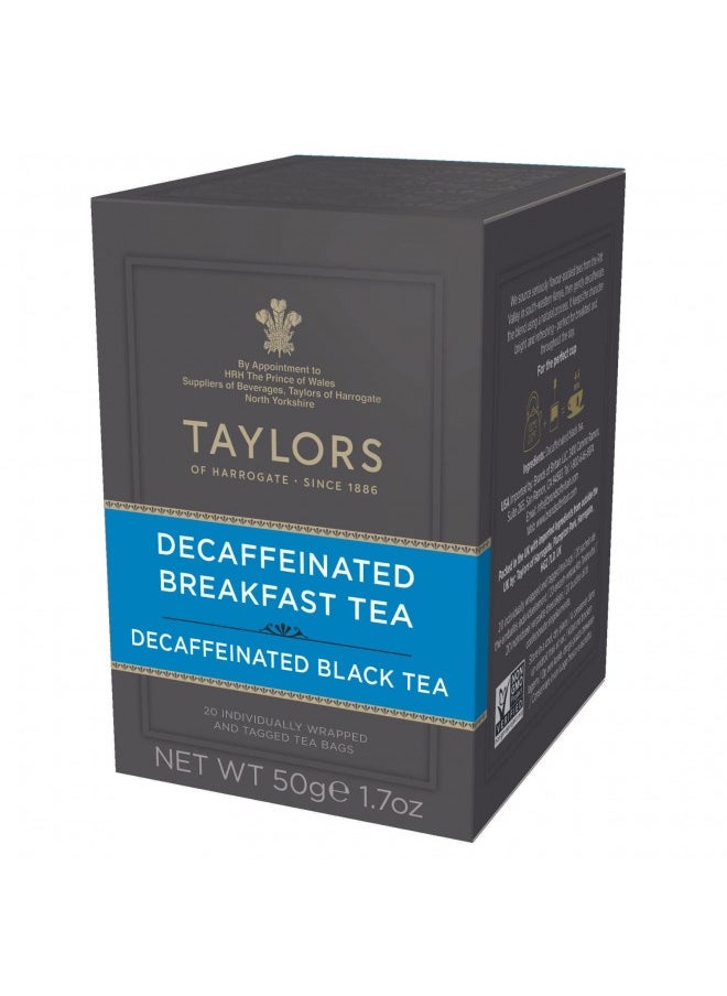 Taylors Of Harrogate Decaffeinated Breakfast, Teabags, 20 Count (Pack Of 1)  - Image 2