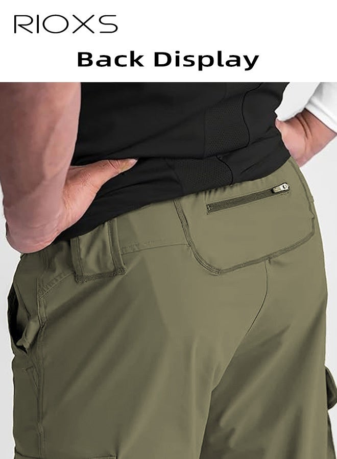 RIOXS Men's Green Jogger Pants, Mid-Rise Athletic Trousers with Drawstring Waist and Side Pockets, Tapered Cuff Workout Pants for Gym, Running and Streetwear​, Elastic Cuff Sweatpants, Urban Workout Pants, Young Men's Street Style Bottoms - Image 5