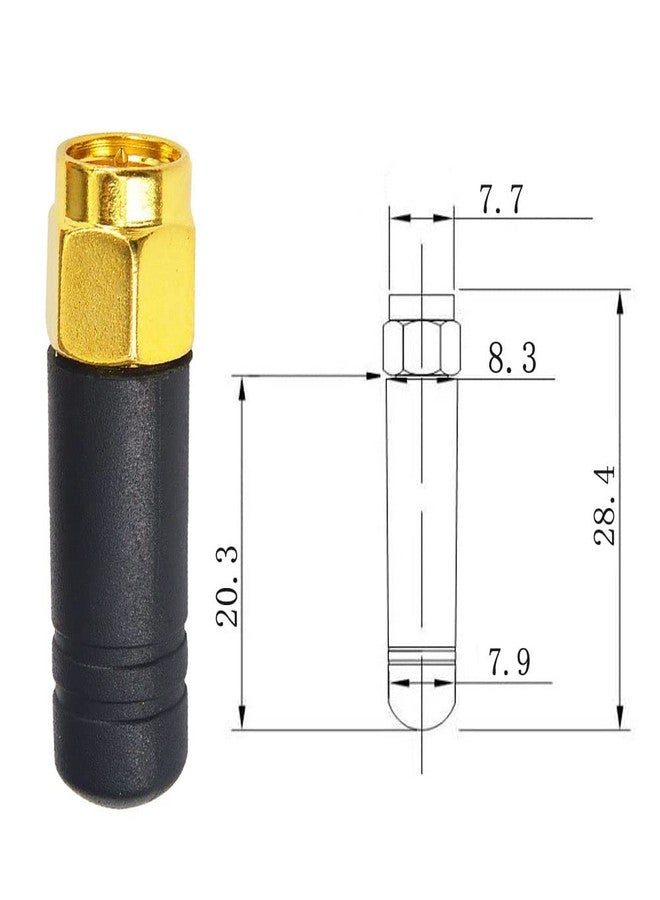 Onelinkmore 2.4GHz WiFi Antenna, Pack of 2, SMA Male, 2 dBi Gain, Omnidirectional, 50W Max Power, Black, WiFi Antenna - Image 4