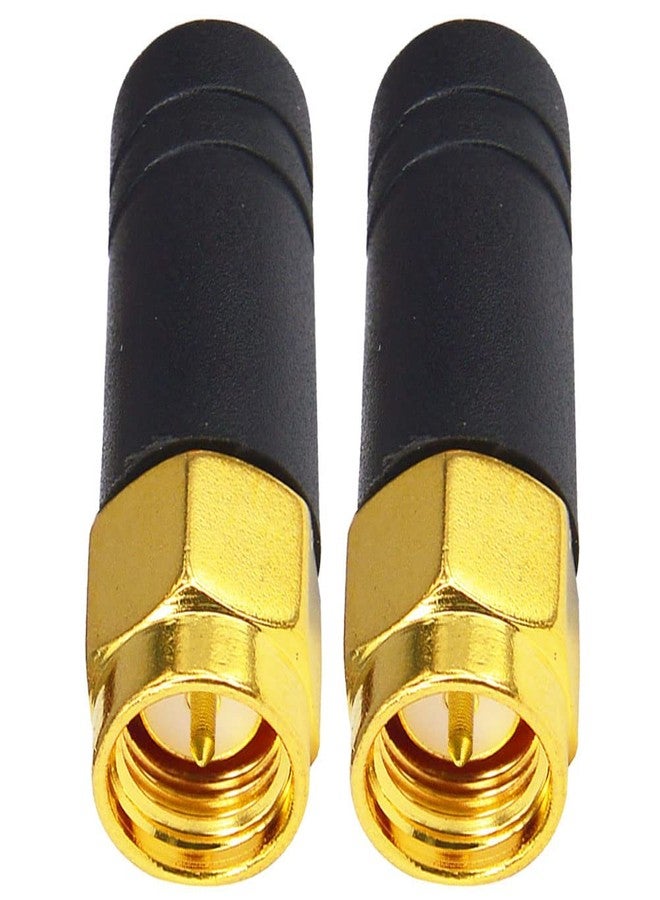 Onelinkmore 2.4GHz WiFi Antenna, Pack of 2, SMA Male, 2 dBi Gain, Omnidirectional, 50W Max Power, Black, WiFi Antenna - Image 1