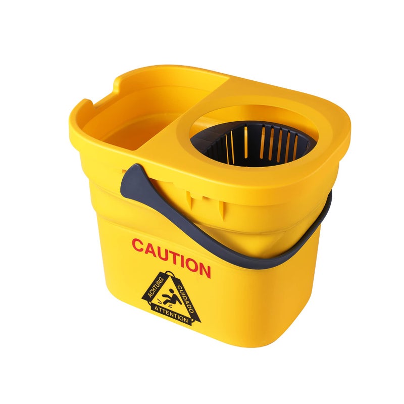 Yocada Commercial Mop Bucket with Wringer Portable Collapsible Plastic Mop Bucket Cleaning Washing Bucket for Cotton Mop - Image 1