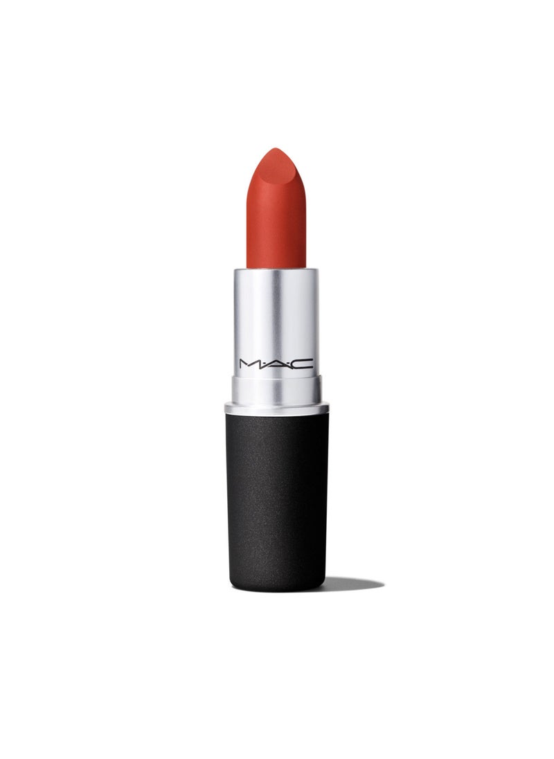 MAC Cosmetics Powder Kiss Lipstick Warm brick red Devoted To Chili 3 G / 0.1 US OZ  - Image 1