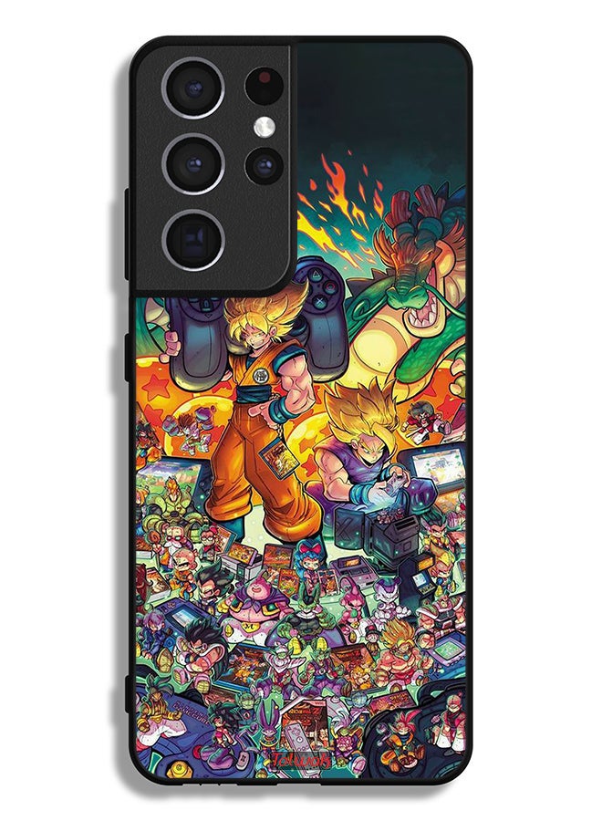 Tolwak Samsung Galaxy S21 Ultra 5G Protective Case Cover Gamer Art Doodles - Image 3