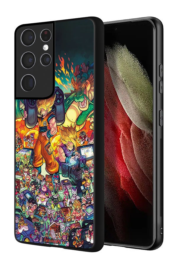 Tolwak Samsung Galaxy S21 Ultra 5G Protective Case Cover Gamer Art Doodles - Image 1