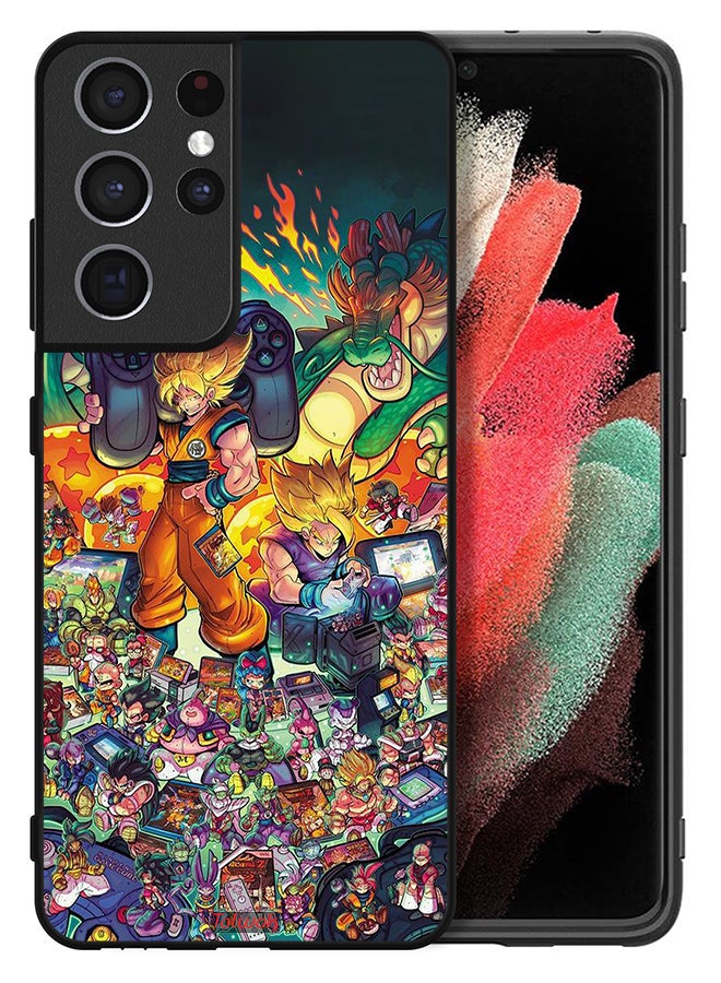 Tolwak Samsung Galaxy S21 Ultra 5G Protective Case Cover Gamer Art Doodles - Image 2