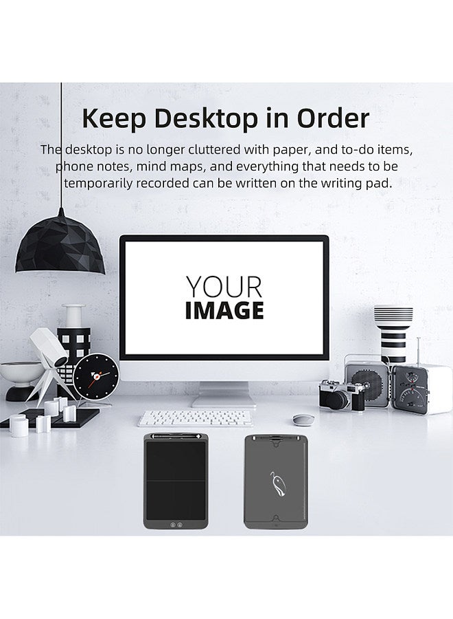 12 Inch LCD Writing Tablet Electronic Digital Drawing Board Ultra-Thin Writing Pad Split Screen One-Click Erase with Lock Button Gift for Children Adults Home Office School  - Image 1