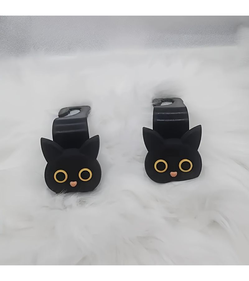 3D Cartoon Cat Backseat Hooks Universal Car Storage Organizer for Bags Coats - Image 5