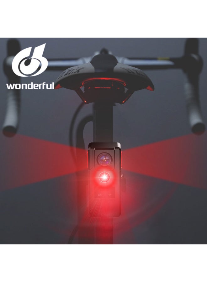 Generic 4K HD WiFi Bicycle Recorder Warning Light Remote Control Turn Signal EIS Anti-shake Lingyang Waterproof Camera-Color:Adaptable Rotating Strap Bracket  - Image 2