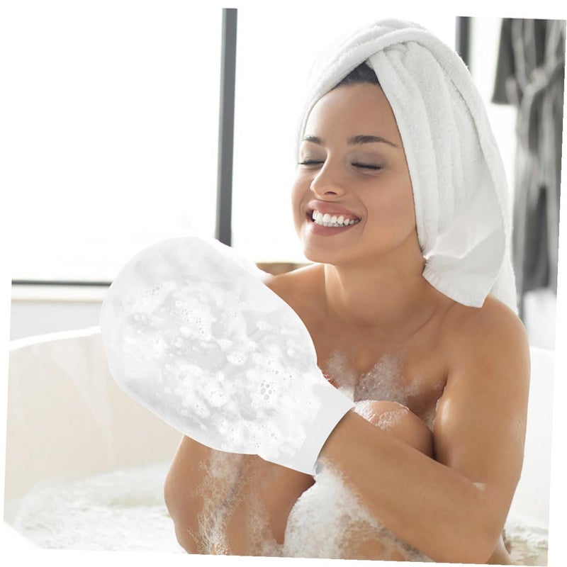 2Pcs Exfoliating Bath Gloves Soft Artificial Fiber For Dead Skin Removal Body Cleansing - Image 4