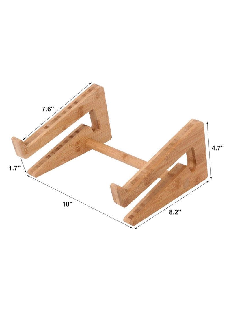 Foldable Wooden Laptop Stand with Adjustable Angles - Image 2