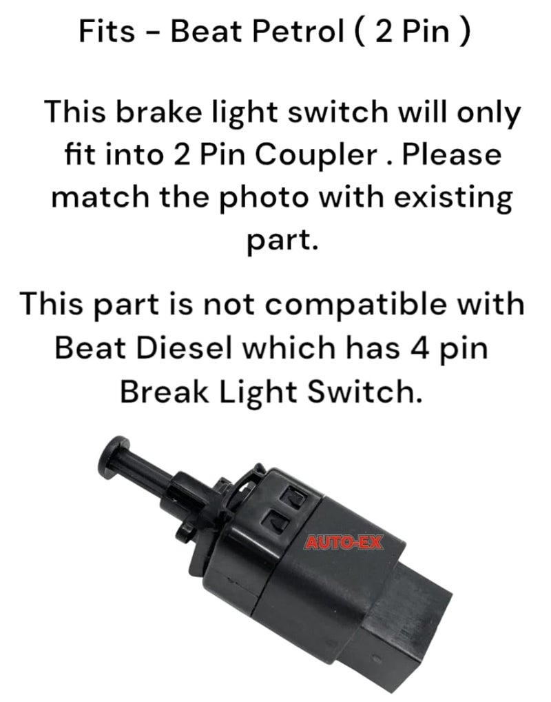 Auto-Ex مفتاح إيقاف ضوء الفرامل Auto-Ex 2 دبوس متوافق/بديل لسيارات Beat Petrol (2 دبوس) - Image 2