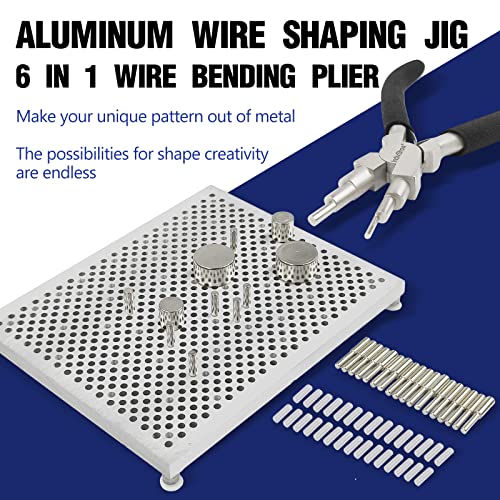 INDIVSHOW Wire Jig Kit with 6 in 1 Wire Bending Plier and Metal Pegs,Tools for Bracelet Earing Jewelry Design Making - Image 3