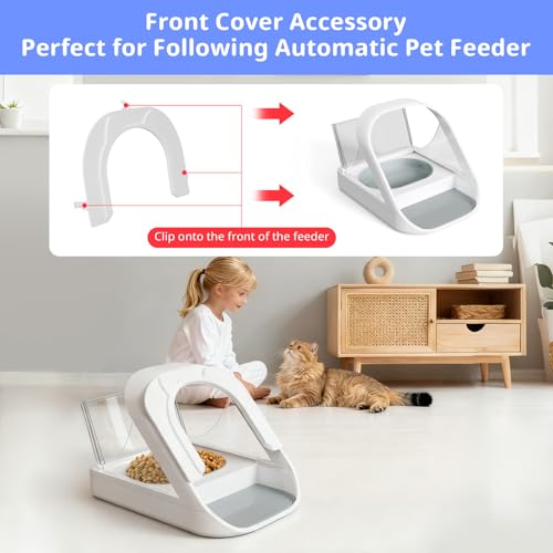 Baofum Front Cover for Automatic Microchip Cat Pet Feeder - Prevents Persistent Pet from Getting Food from The Front of The Feeder - Image 4