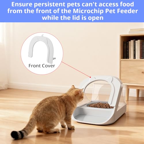 Baofum Front Cover for Automatic Microchip Cat Pet Feeder - Prevents Persistent Pet from Getting Food from The Front of The Feeder - Image 5