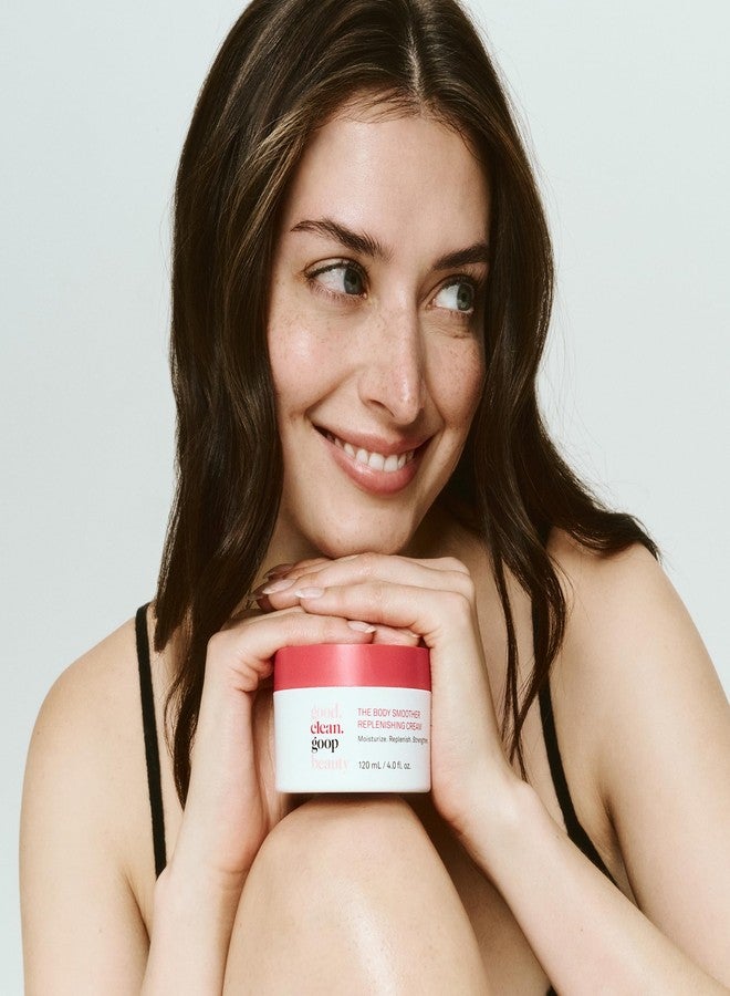 good.clean.goop beauty The Body Smoother Replenishing Cream | Hydrating Moisturizer for Dry Skin | Ceramides, Cupuacu Butter, & Avocado Oil | Fine Lines and Wrinkles Treatment | Cruelty-Free | 4 oz - Image 3