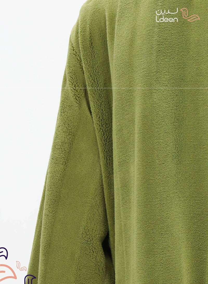 لدين روب استحمام مريح وعملي،  ناعم جداً على البشرة ، بقدرة عالية على الامتصاص - Image 5